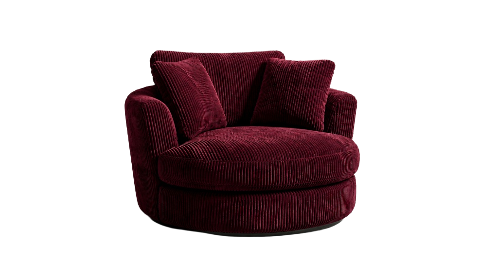 Burgundy Swivel Chair