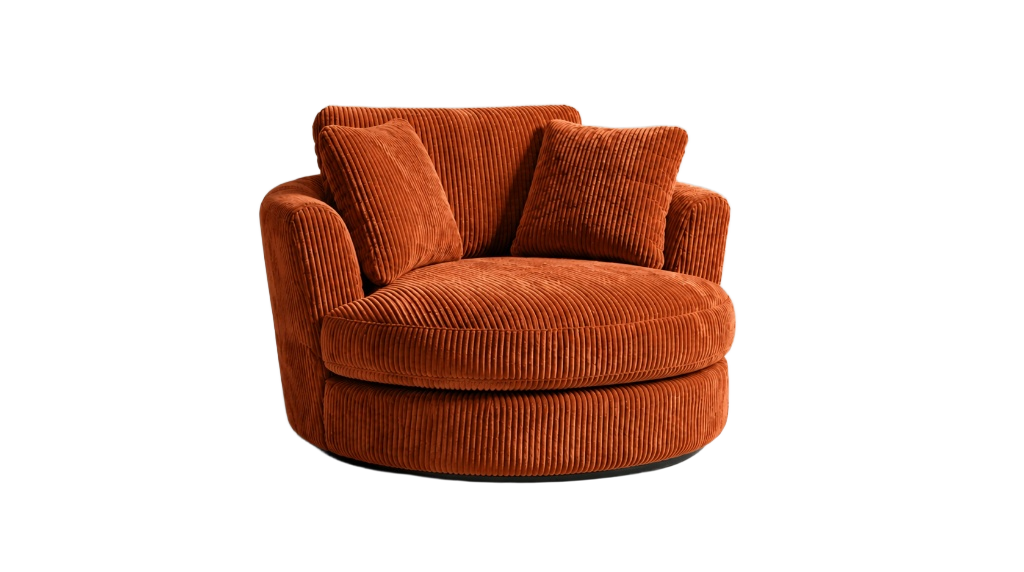 Burnt Orange Swivel Chair