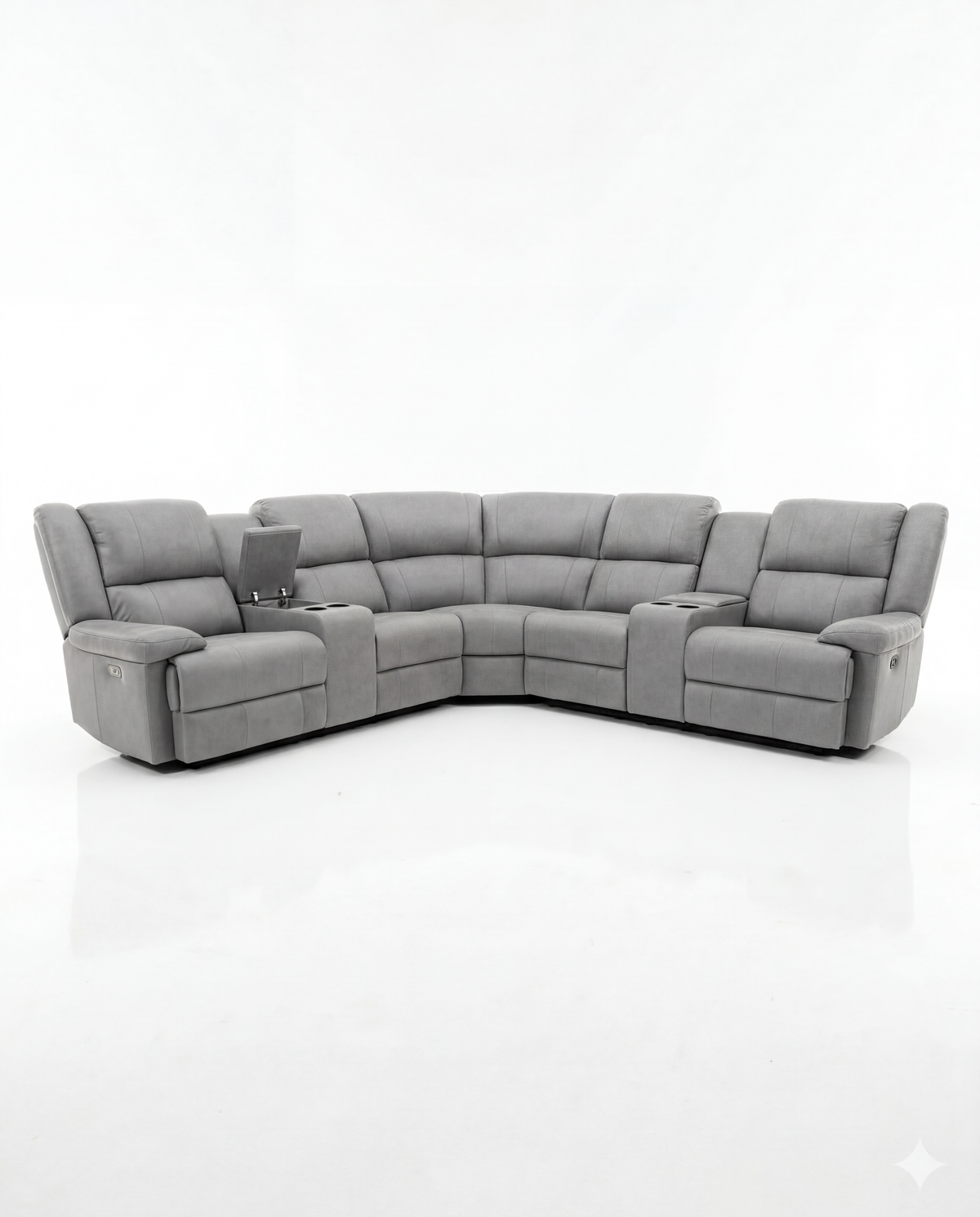 Peru Electric Recliner Corner Lounge - Front View | Vibe Sofas