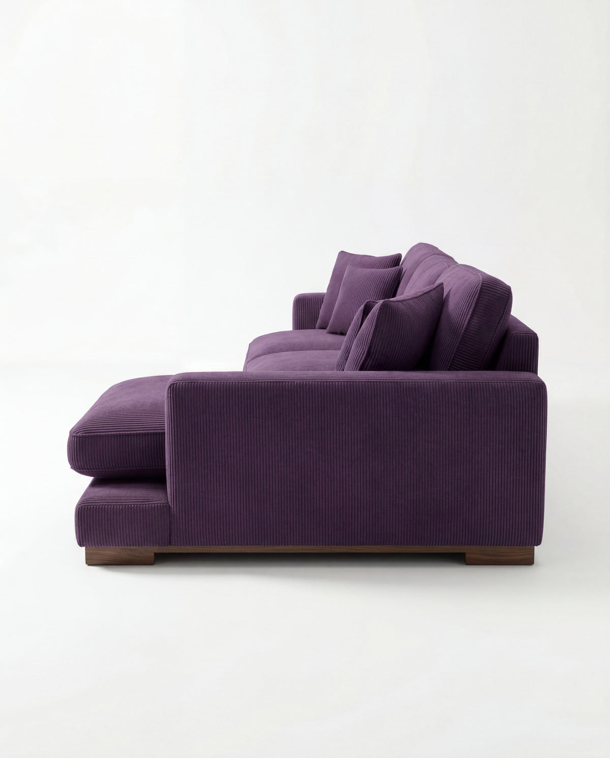 City Chaise Lounge Purple Corduroy — Lifestyle