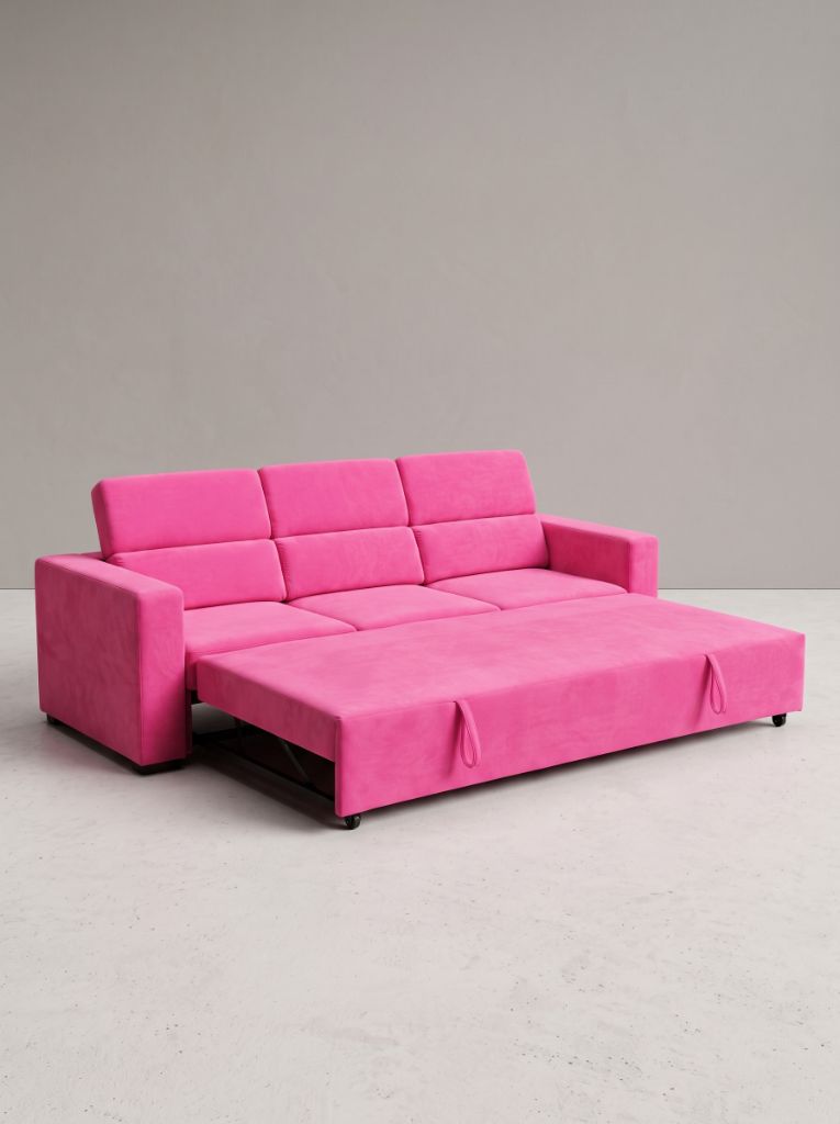 Evo 3 Seat Sofa Sleeper - Barbie Pink