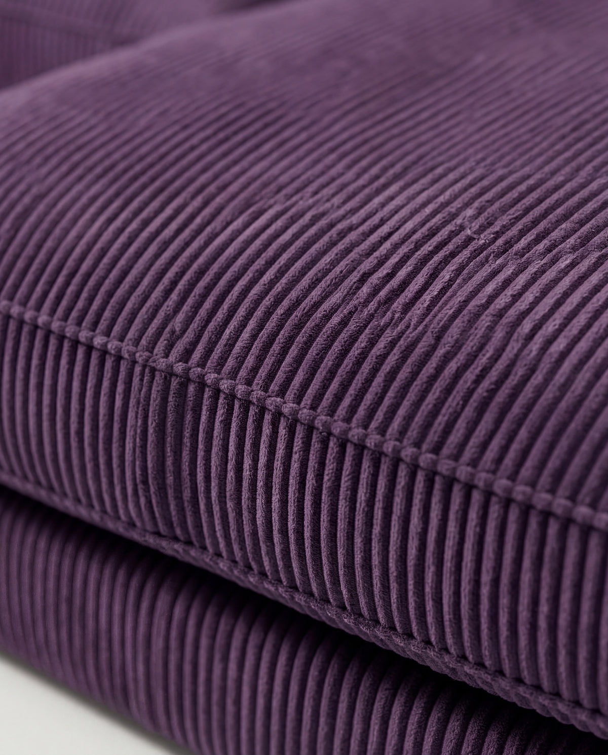City Chaise Lounge Purple Corduroy - Fabric Detail | Vibe Sofas