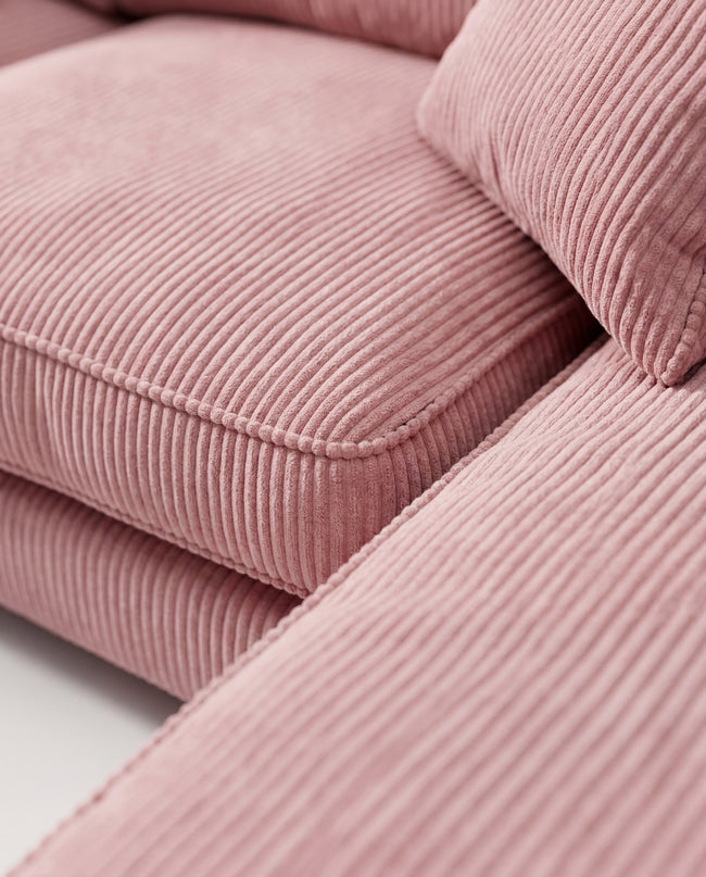 City Rose Pink Corduroy Chaise Lounge Main Image