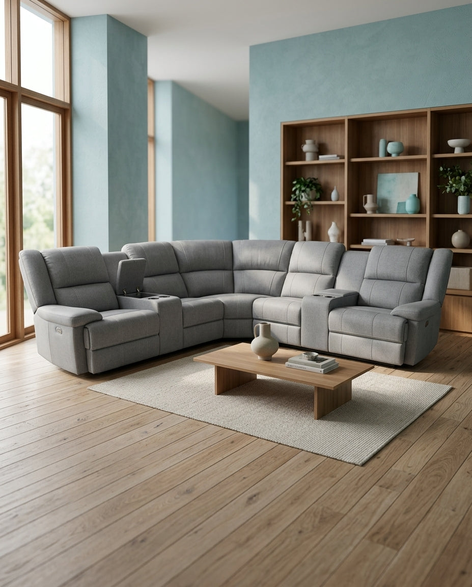 Peru Electric Recliner Corner Lounge - View 14 | Vibe Sofas Australia