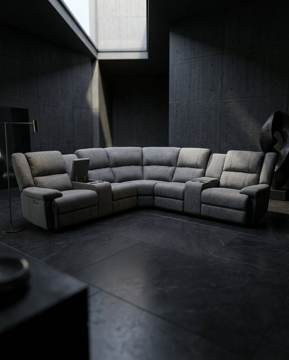 Peru Electric Recliner Corner Lounge — Lifestyle