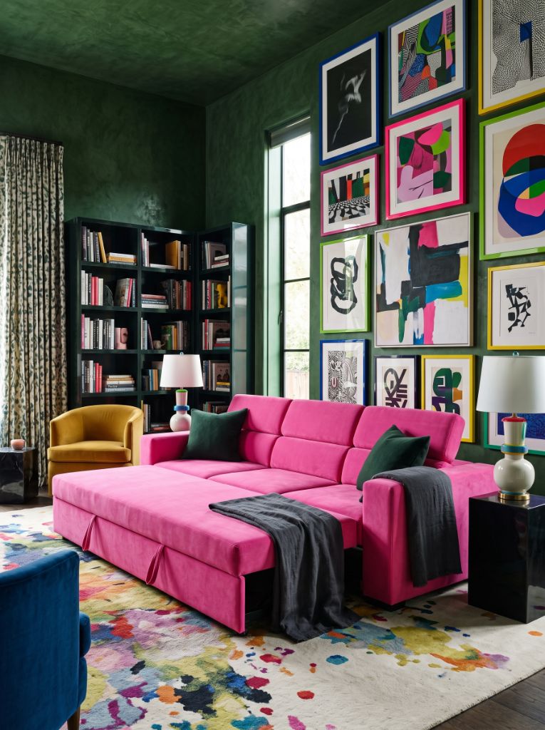 Evo 3 Seat Sofa Sleeper - Barbie Pink — Lifestyle