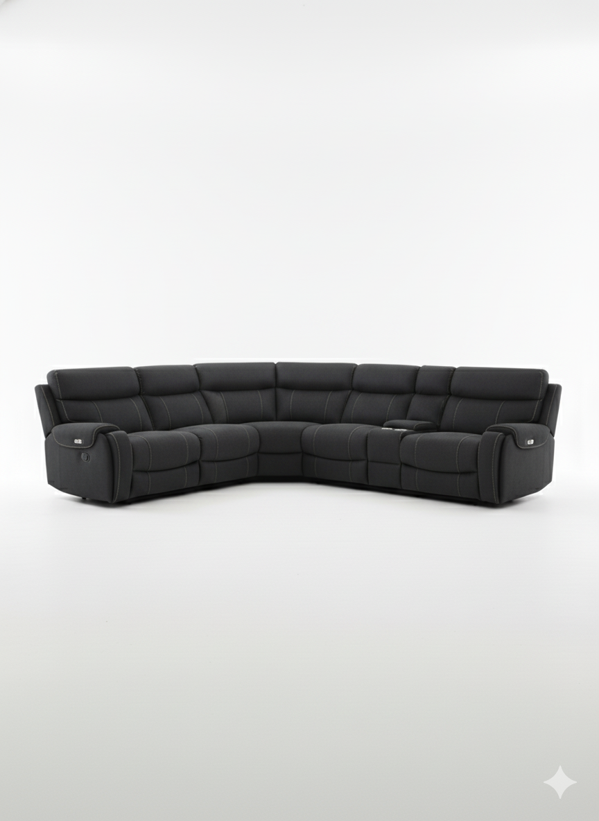 Frank Electric Corner Recliner - Front View | Vibe Sofas Australia