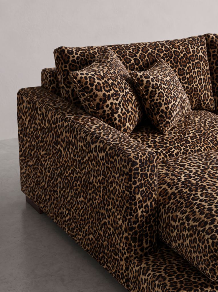 Leopard Print Cloud Chaise Lounge