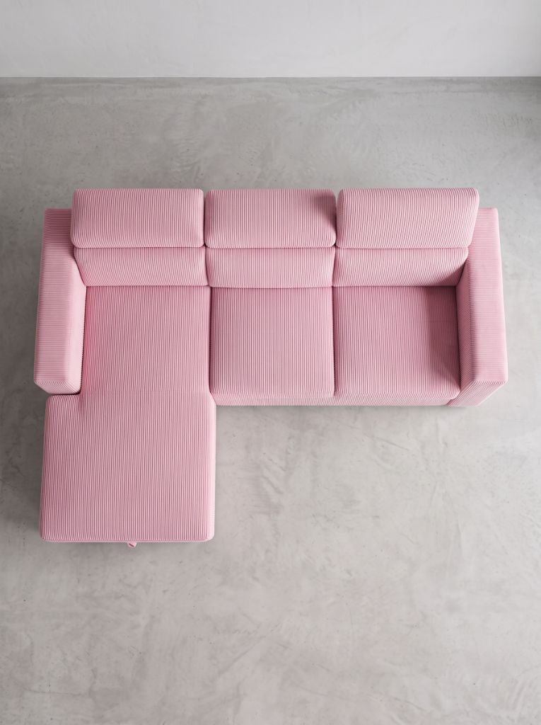 Baby Pink Corduroy Evo Sleeper Chaise Lounge