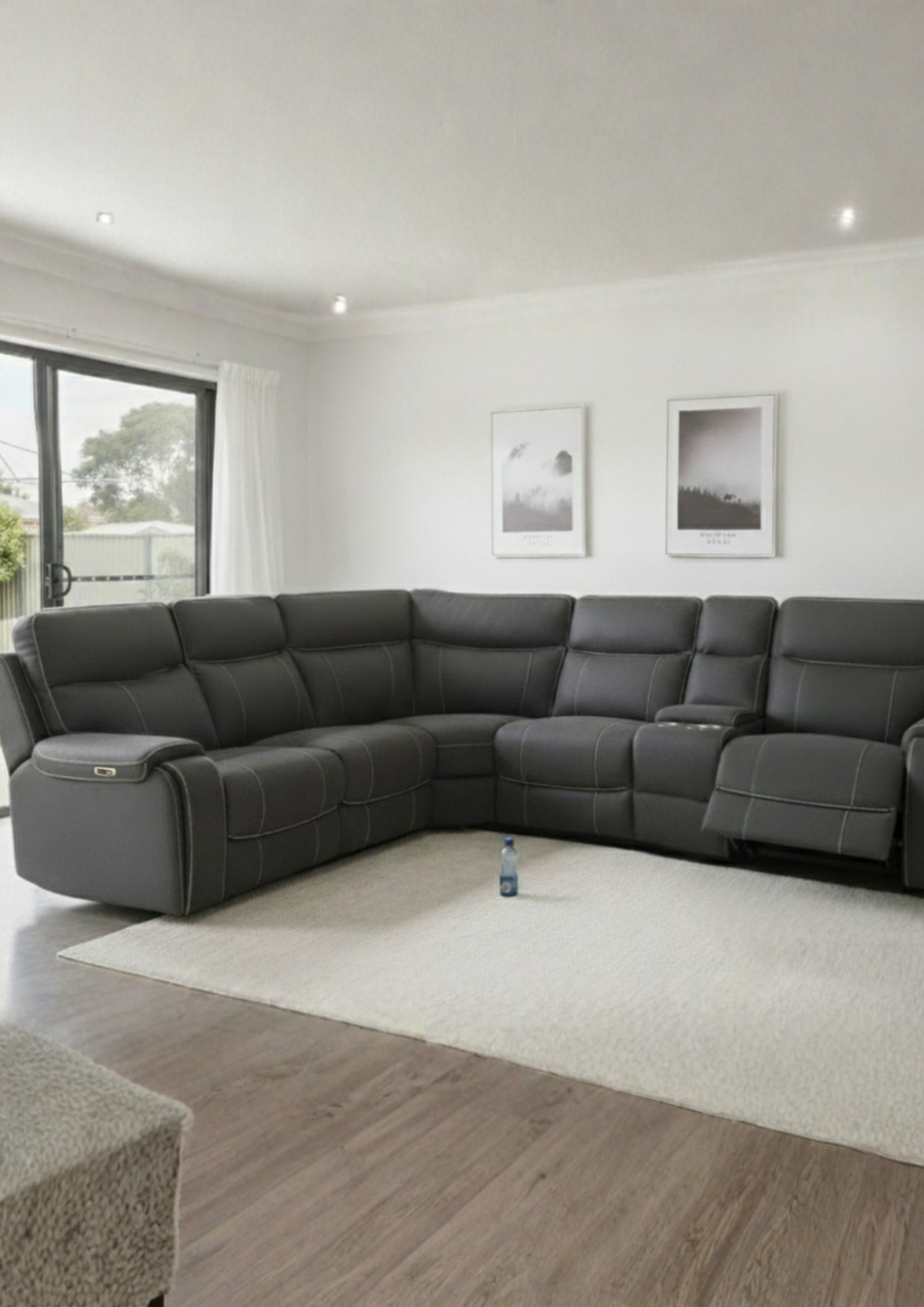 Frank Electric Corner Recliner - Detail Close-Up | Vibe Sofas