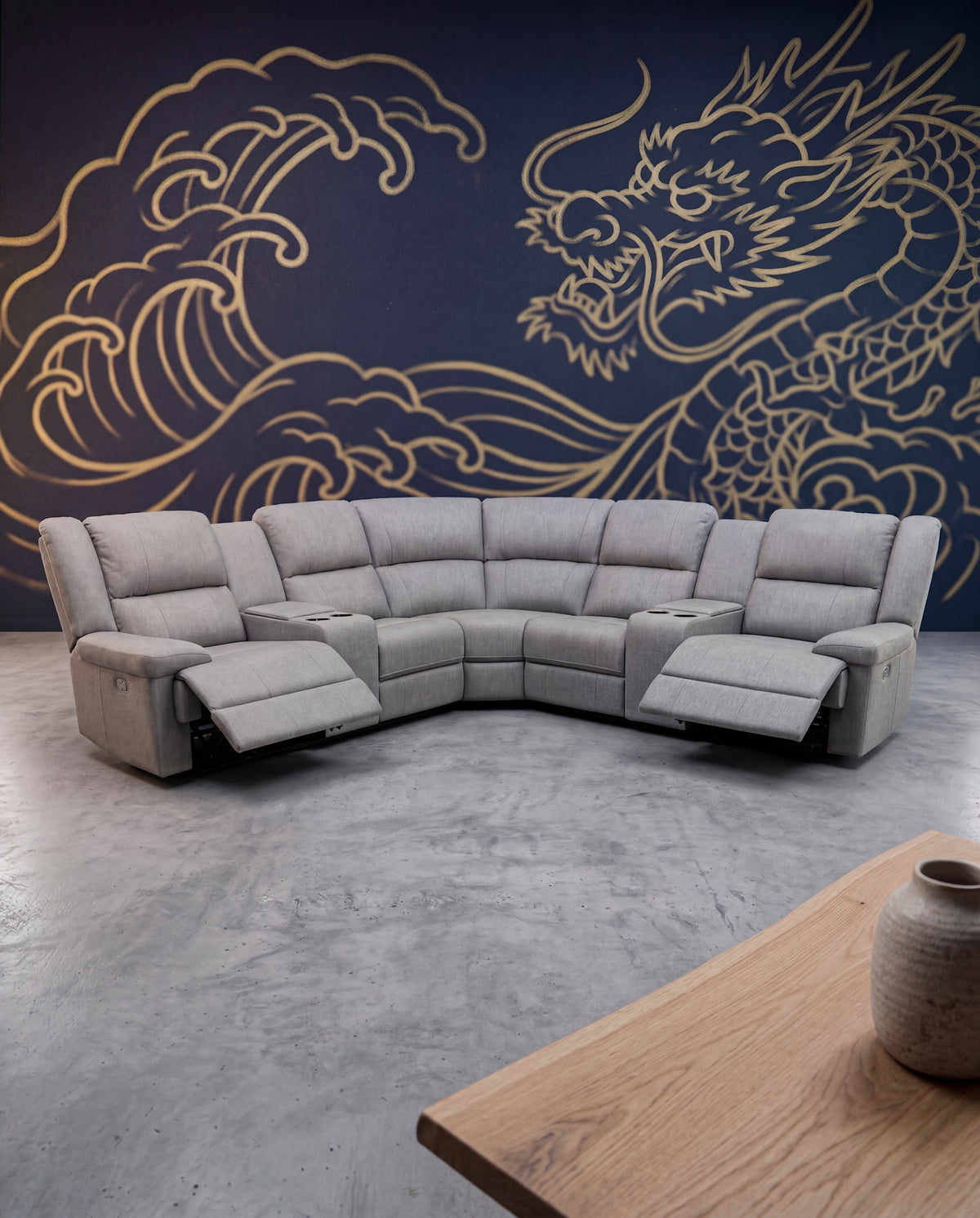 Peru Electric Recliner Corner Lounge - View 10 | Vibe Sofas Australia