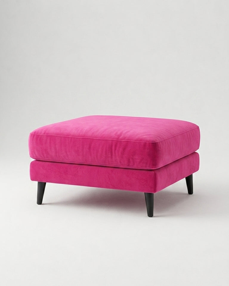 Monroe Large Ottoman Barbie Pink