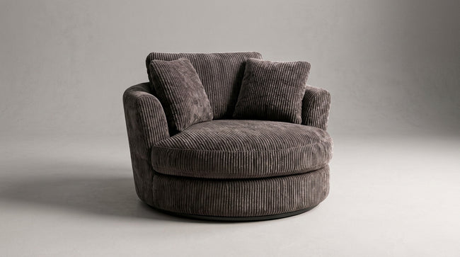Cuddle Swivel Chair - Grey Hover Image