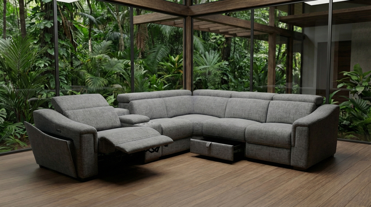 Lena Electric Recliner Corner Lounge - View 4 | Vibe Sofas Australia