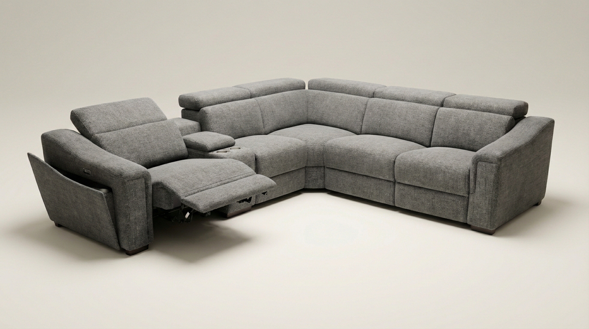 Lena Electric Recliner Corner Lounge - Detail Close-Up | Vibe Sofas