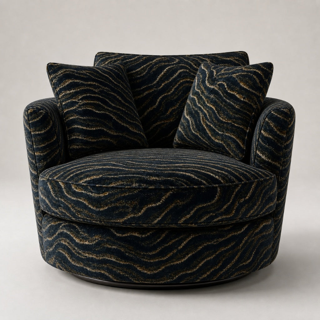 Cuddle Swivel Chair - Midnight Tiger