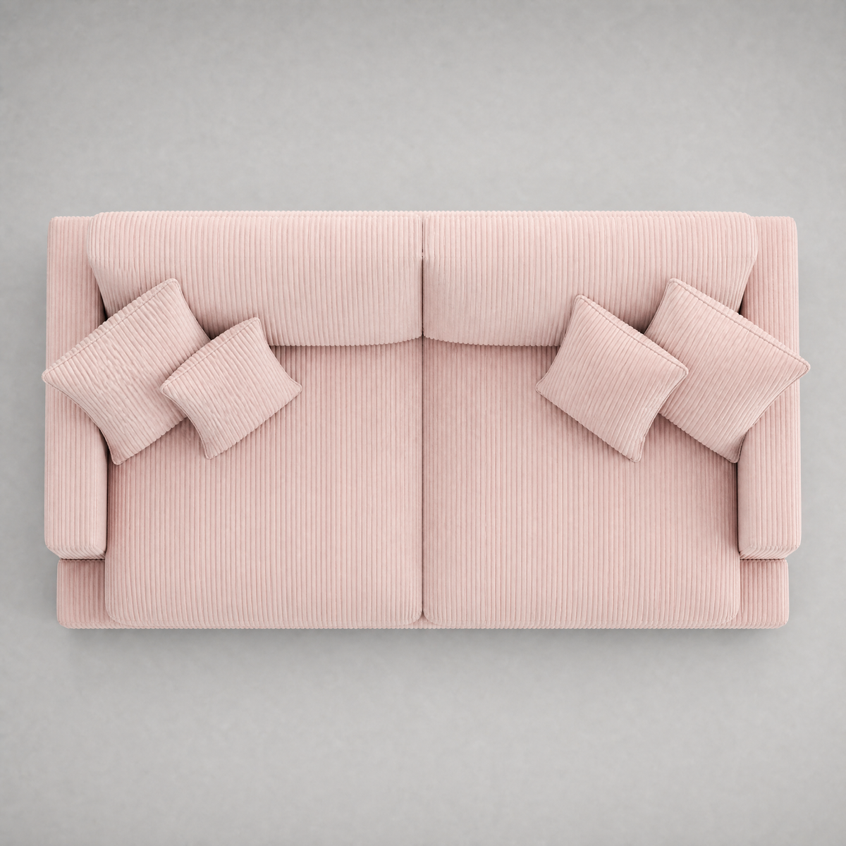 Cloud Sofa Baby Pink Corduroy - Birds Eye View