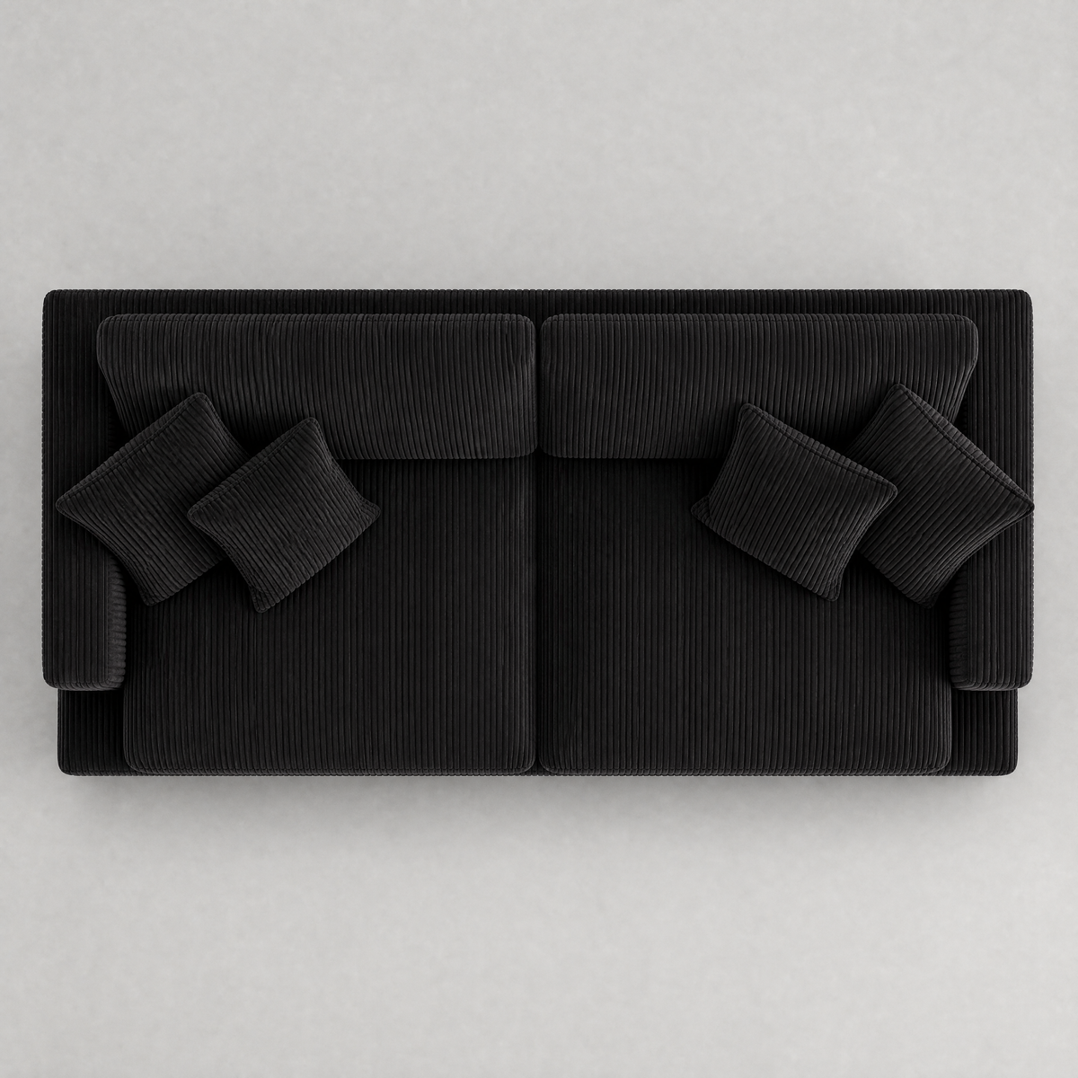 Cloud Sofa Bagira Black Corduroy - Birds Eye View