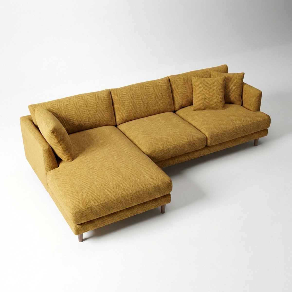 Meadow Chaise Lounge - Mustard Corduroy