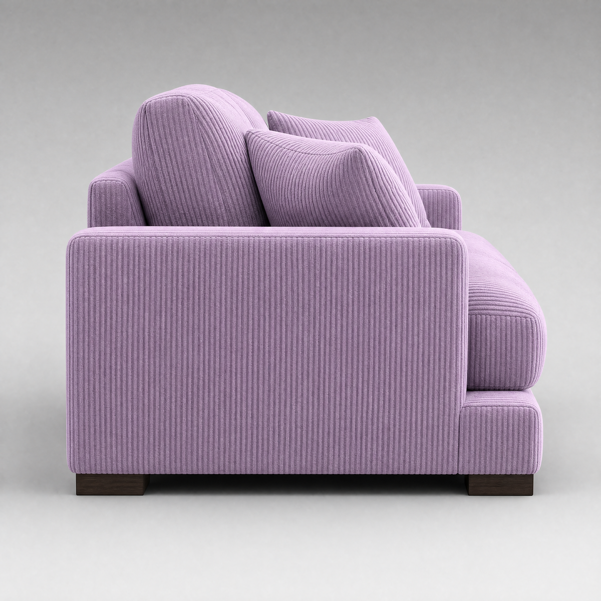 Cloud 2 Seater Lilac Corduroy - Side Profile View