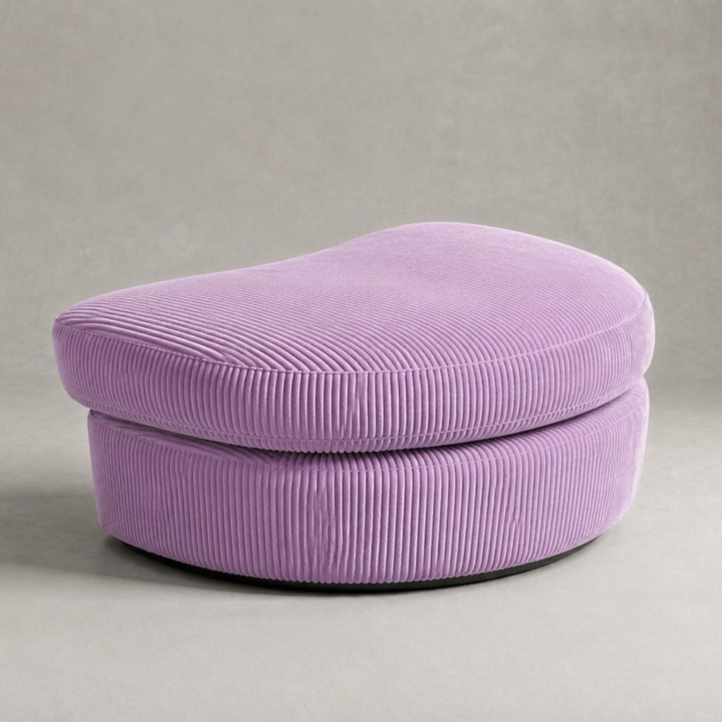 Kiss Ottoman - Lilac Corduroy