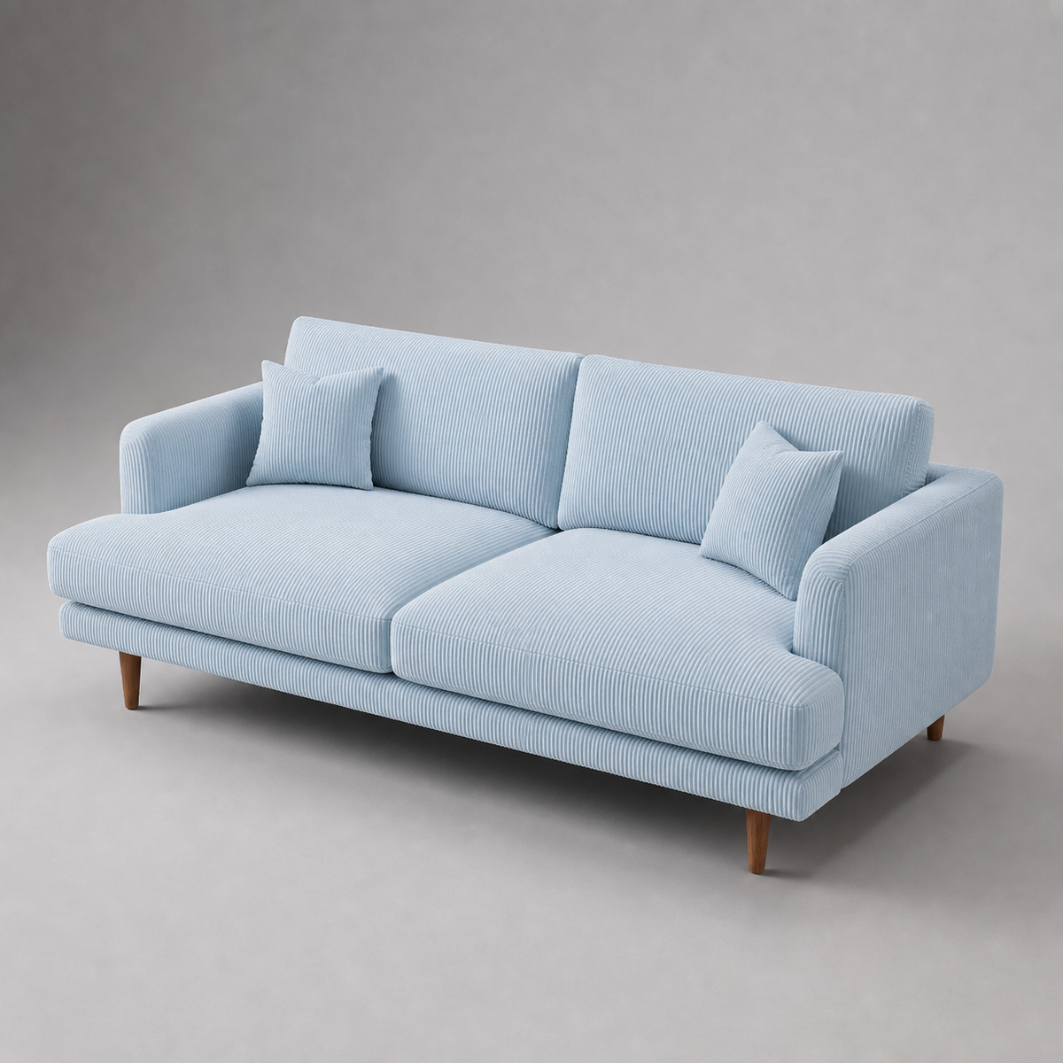 Meadow Sofa - Baby Blue Corduroy - View 11 | Vibe Sofas