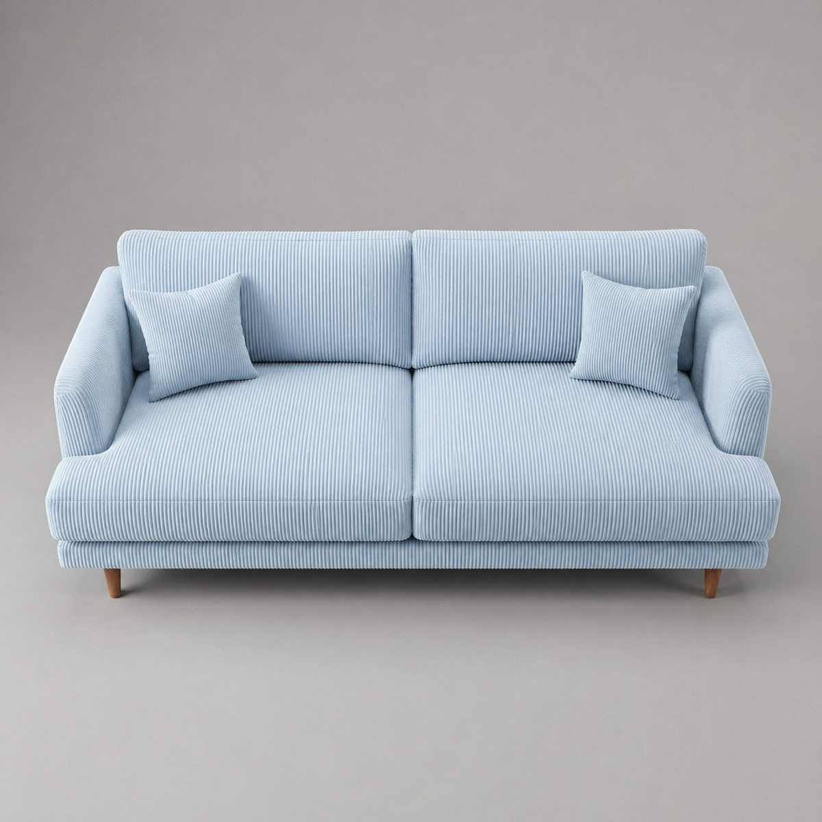 Meadow Sofa - Baby Blue Corduroy - View 12 | Vibe Sofas Australia
