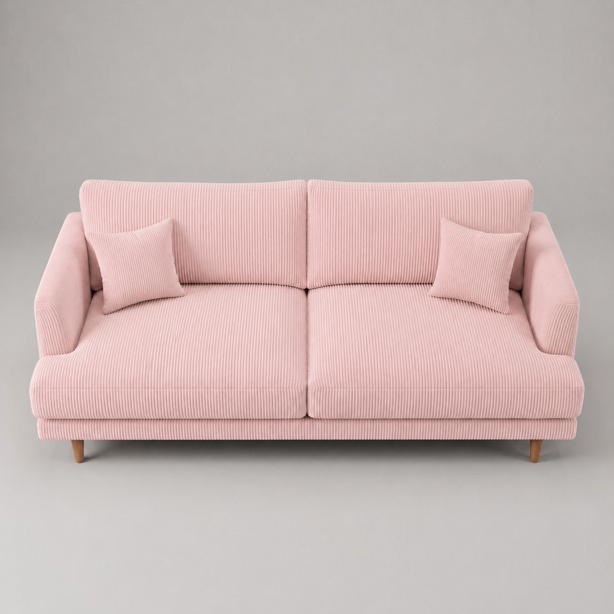 Meadow Sofa - Baby Pink Corduroy - View 12 | Vibe Sofas Australia