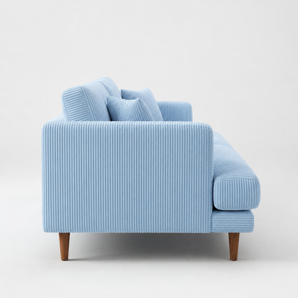 Meadow Sofa - Baby Blue Corduroy - Detail Close-Up | Vibe Sofas