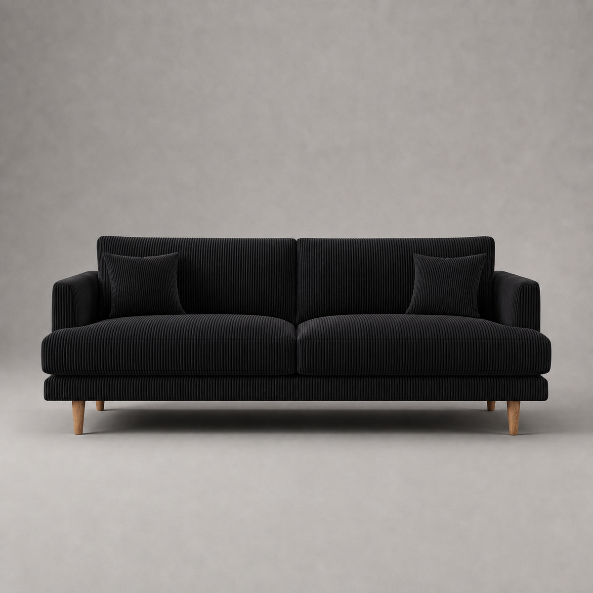 Meadow Sofa - Bagira Black Corduroy — Lifestyle