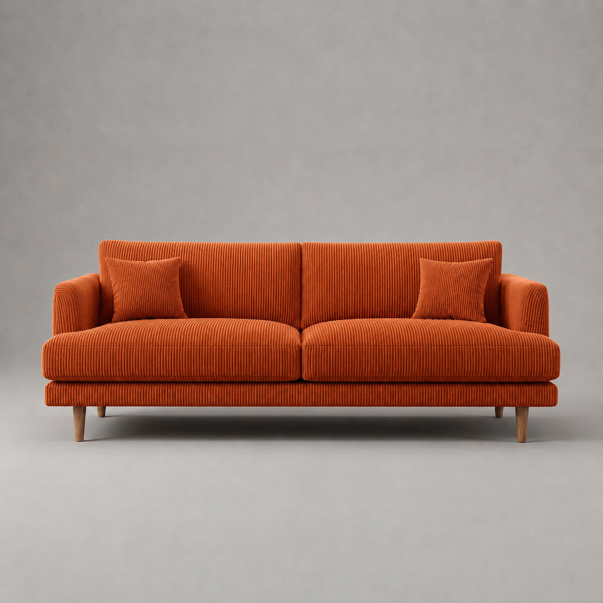 Meadow Sofa - Burnt Orange Corduroy - View 10 | Vibe Sofas