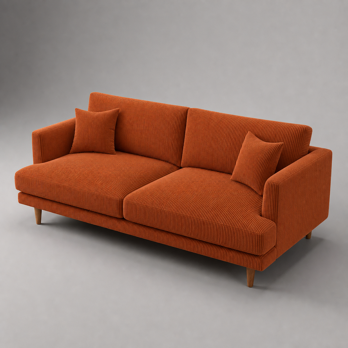 Meadow Sofa - Burnt Orange Corduroy - View 11 | Vibe Sofas