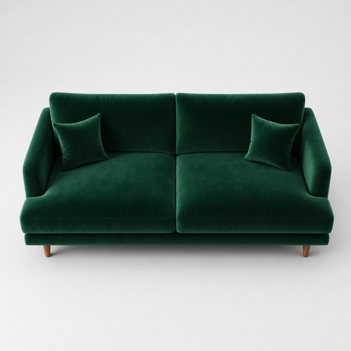 Meadow Sofa - Emerald Green Velvet - Lifestyle Setting | Vibe Sofas Australia