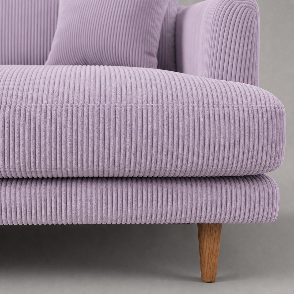 Meadow Sofa - Lilac Corduroy - View 12 | Vibe Sofas Australia
