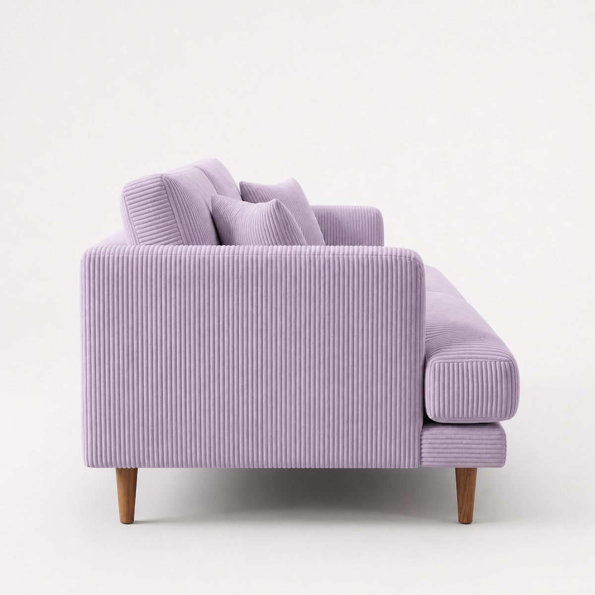 Meadow Sofa - Lilac Corduroy - Lifestyle Setting | Vibe Sofas Australia