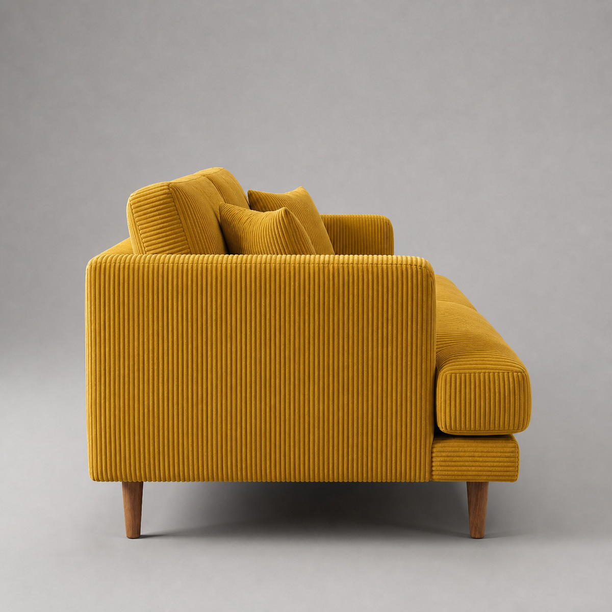 Meadow Sofa - Mustard Corduroy - View 9 | Vibe Sofas Australia