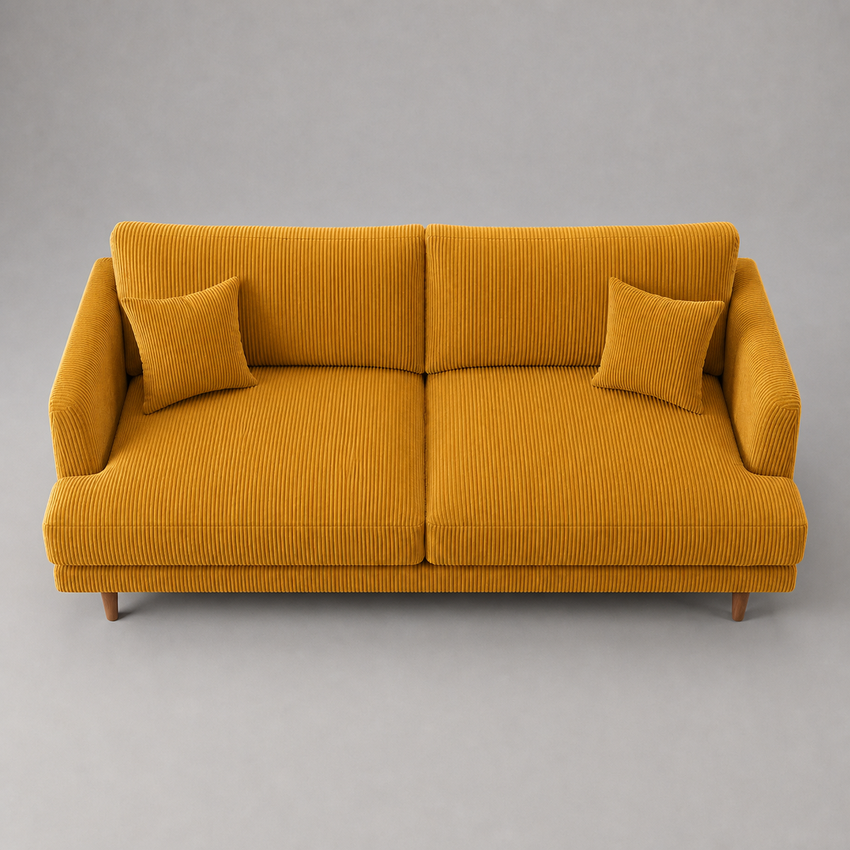 Meadow Sofa - Mustard Corduroy - View 12 | Vibe Sofas Australia