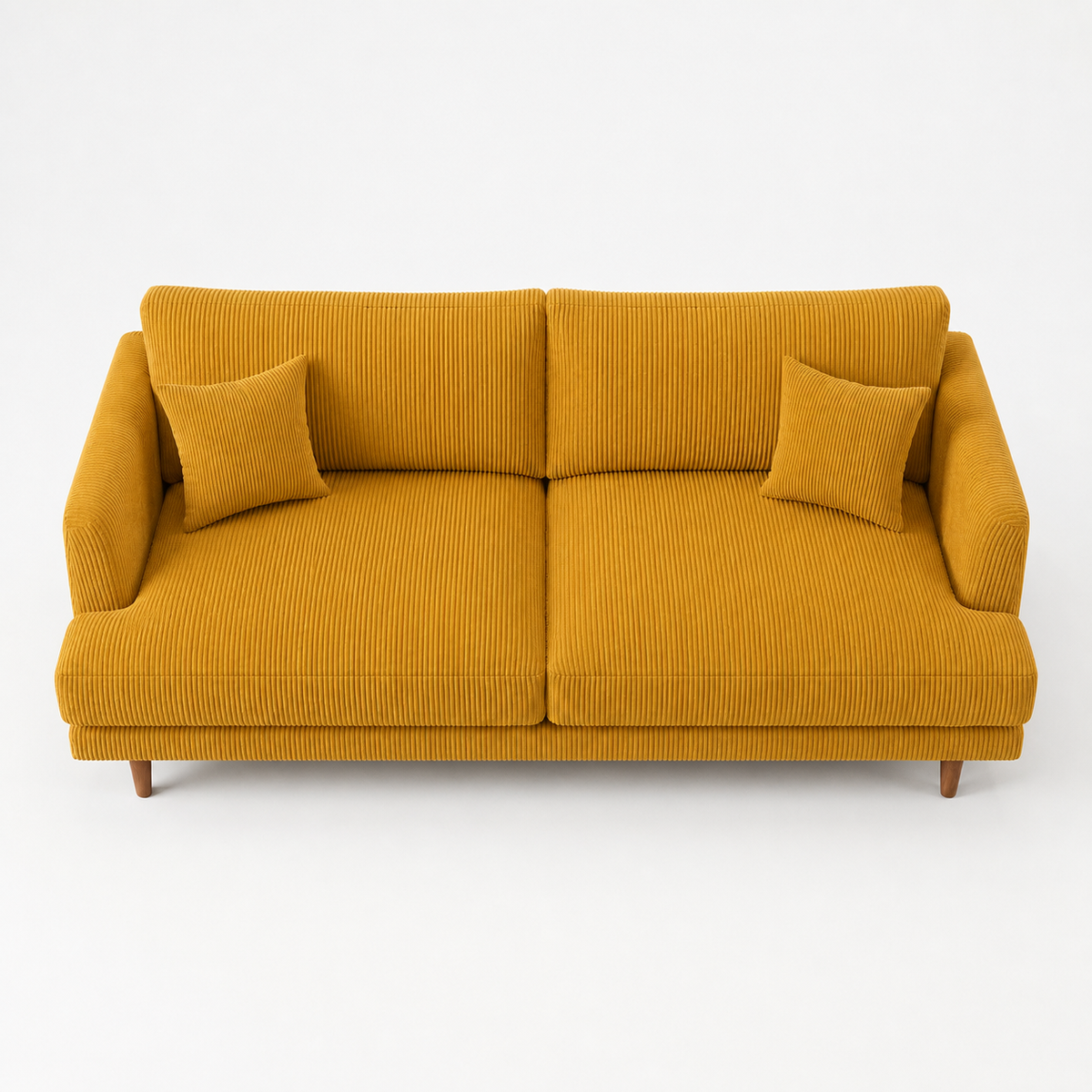 Meadow Sofa - Mustard Corduroy - Lifestyle Setting | Vibe Sofas Australia
