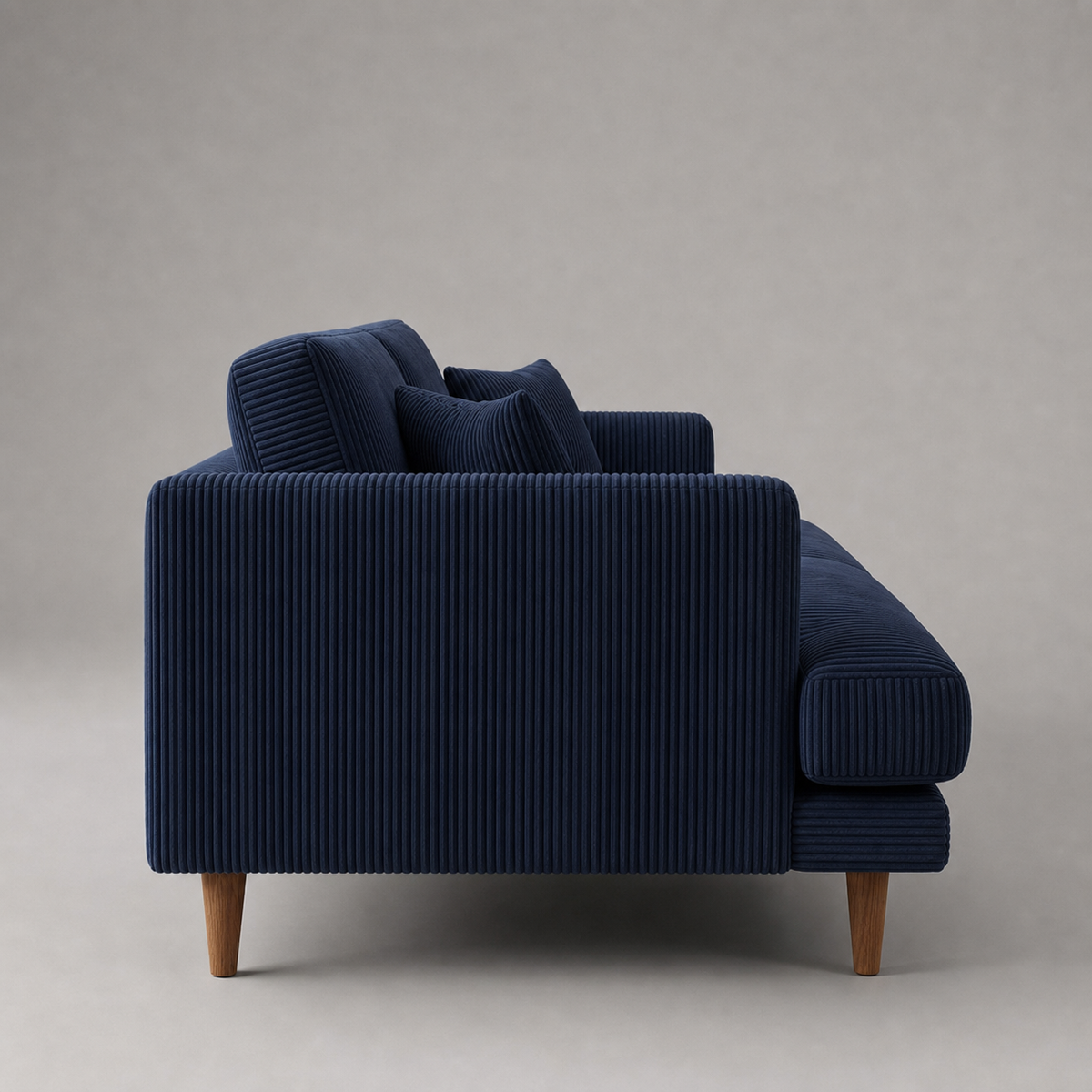 Meadow Sofa - Navy Blue Corduroy - Lifestyle Setting | Vibe Sofas Australia