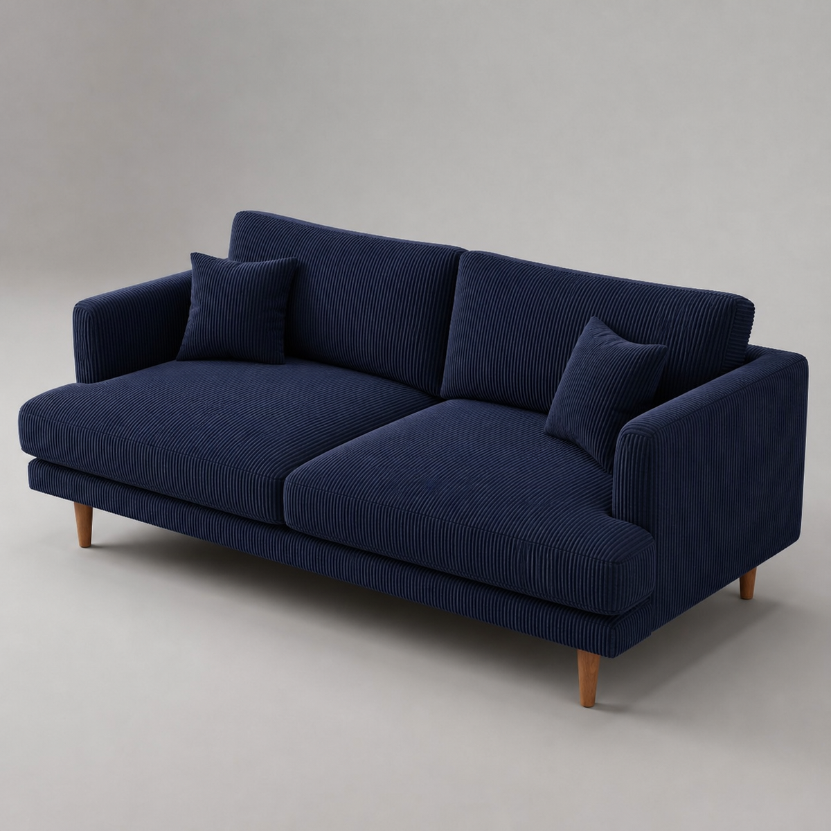 Meadow Sofa - Navy Blue Corduroy - Detail Close-Up | Vibe Sofas