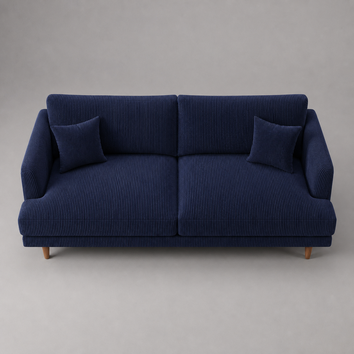 Meadow Sofa - Navy Blue Corduroy - Alternative Angle | Vibe Sofas