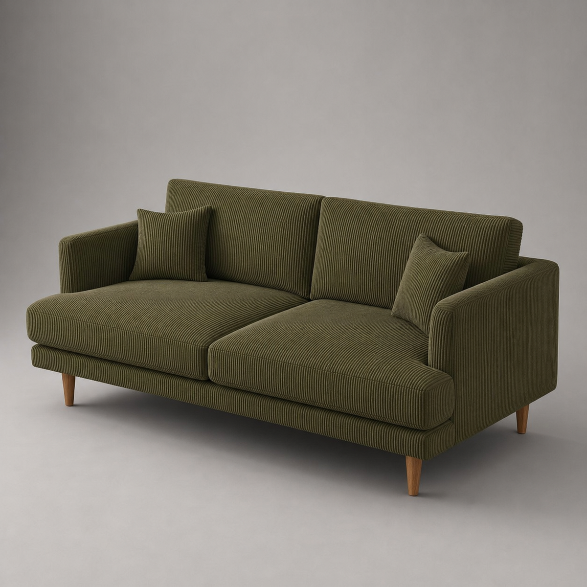 Meadow Sofa - Olive Green Corduroy - View 11 | Vibe Sofas
