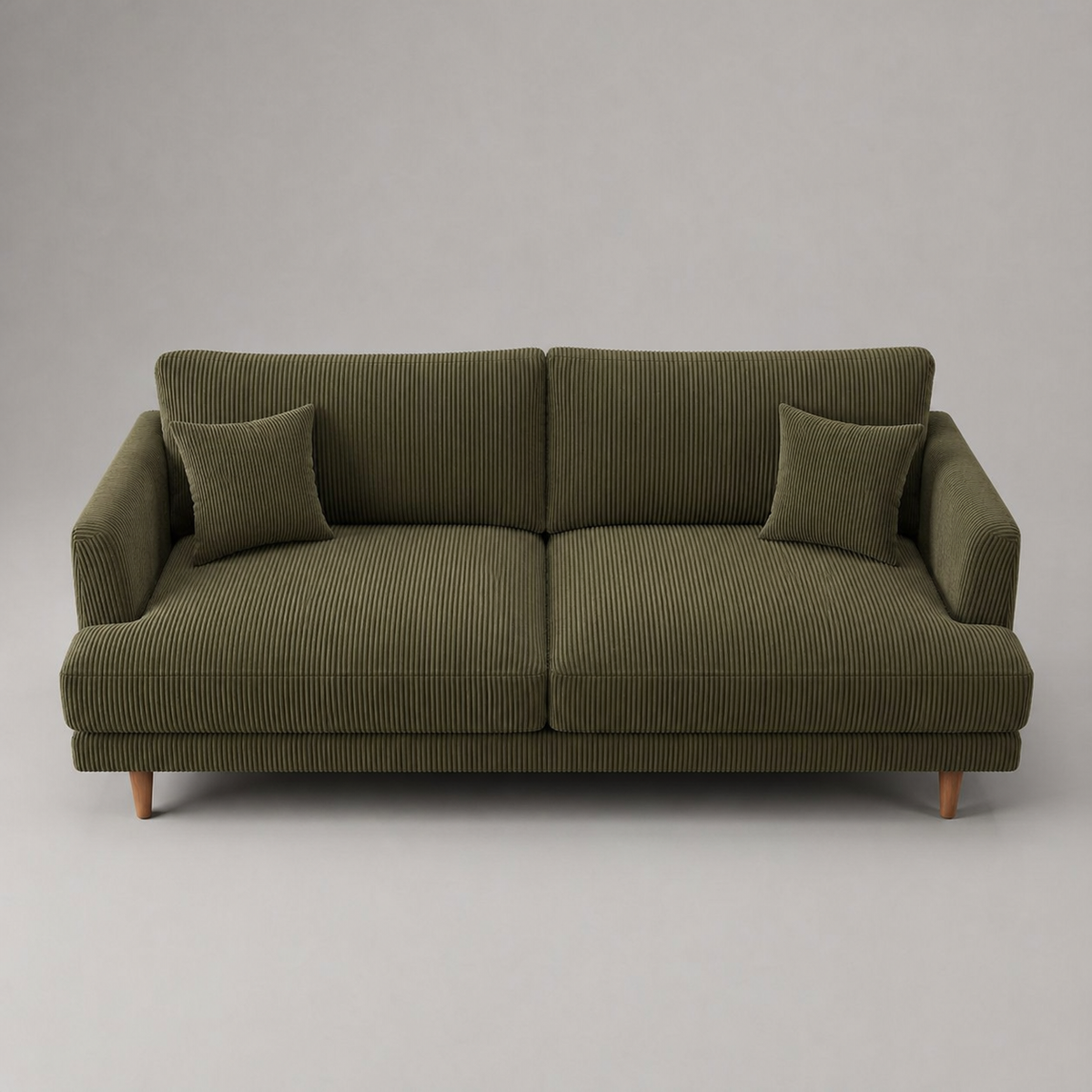 Meadow Sofa - Olive Green Corduroy - View 12 | Vibe Sofas Australia