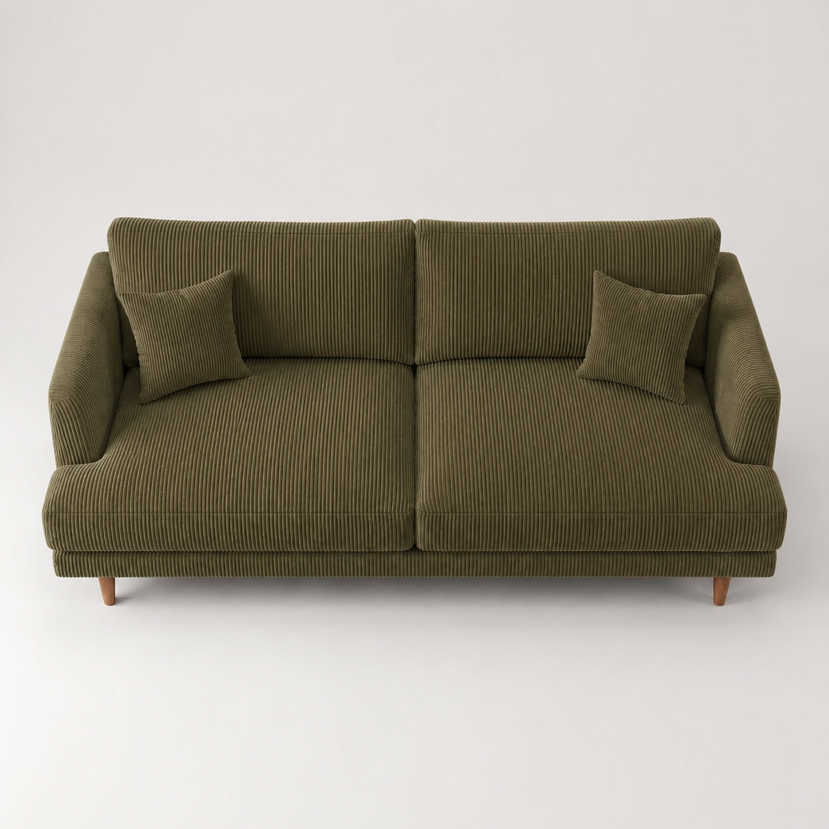 Meadow Sofa - Olive Green Corduroy - Lifestyle Setting | Vibe Sofas Australia