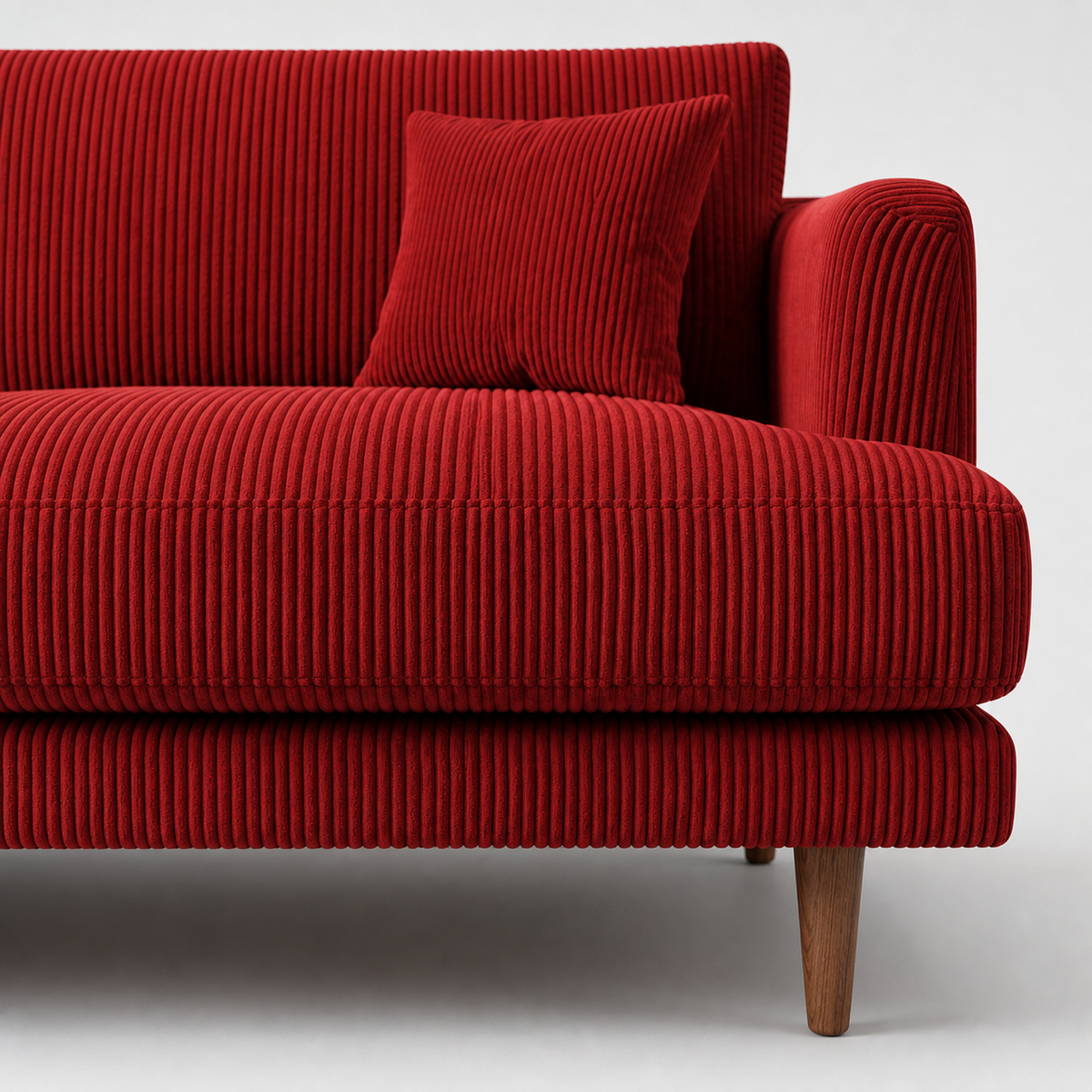 Meadow Sofa - Samurai Red Corduroy - View 11 | Vibe Sofas