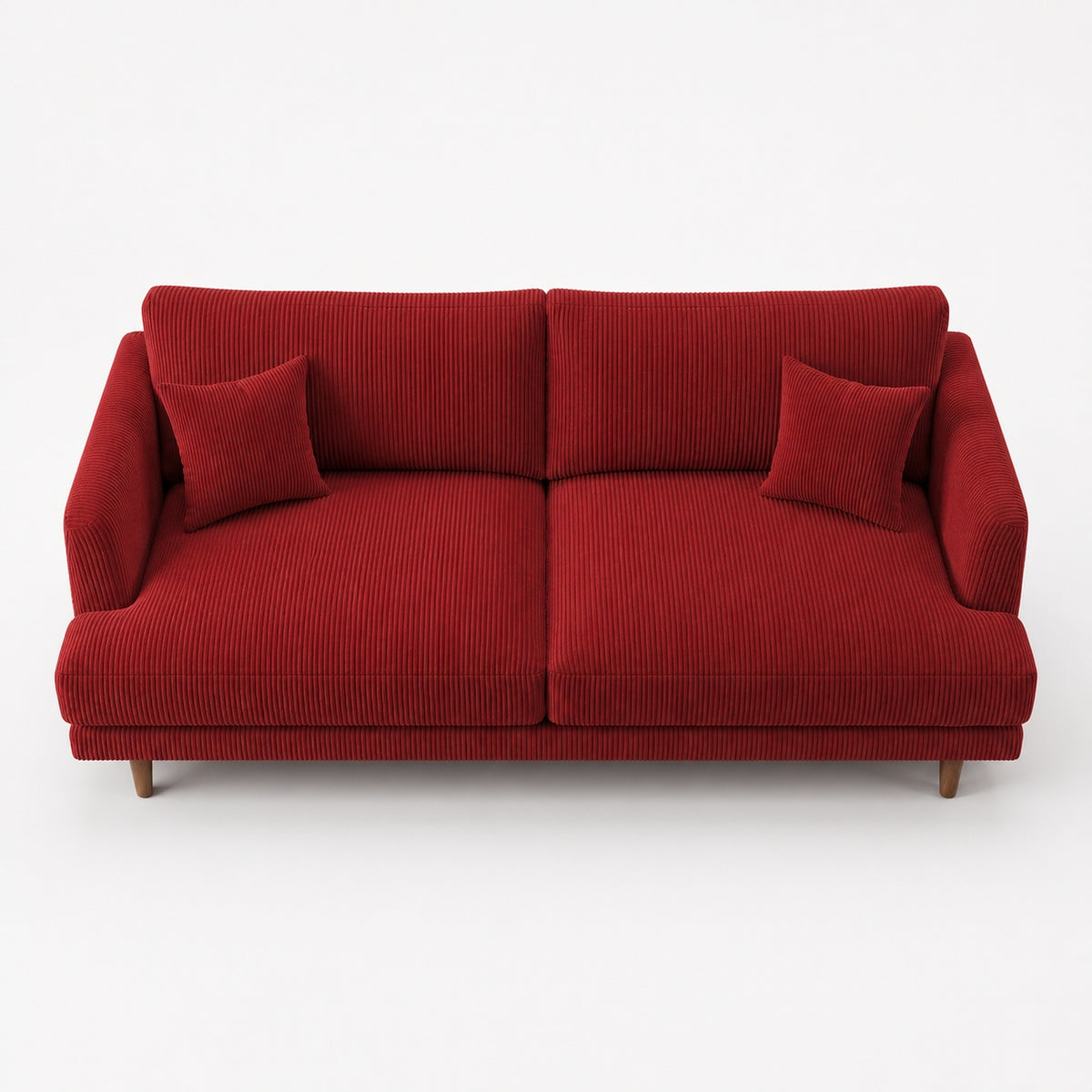 Meadow Sofa - Samurai Red Corduroy - Fabric Detail | Vibe Sofas