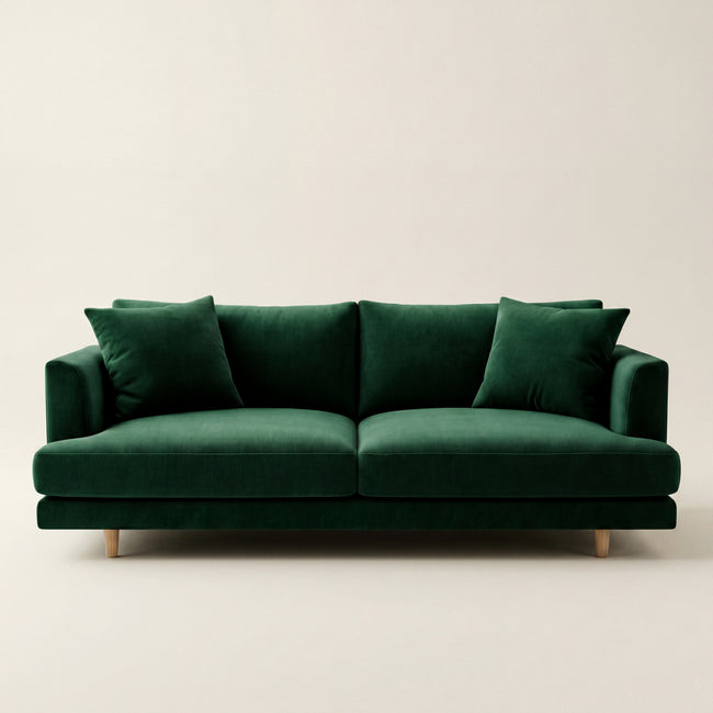 Meadow Sofa Velvet - Front View | Vibe Sofas Hover Image