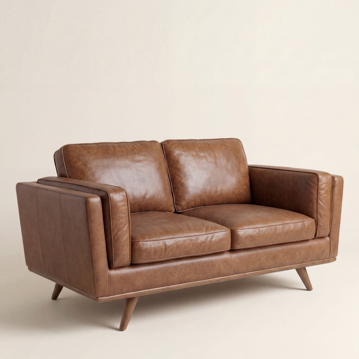 Monroe Leather 2 Seater Sofa - Alternative Angle | Vibe Sofas