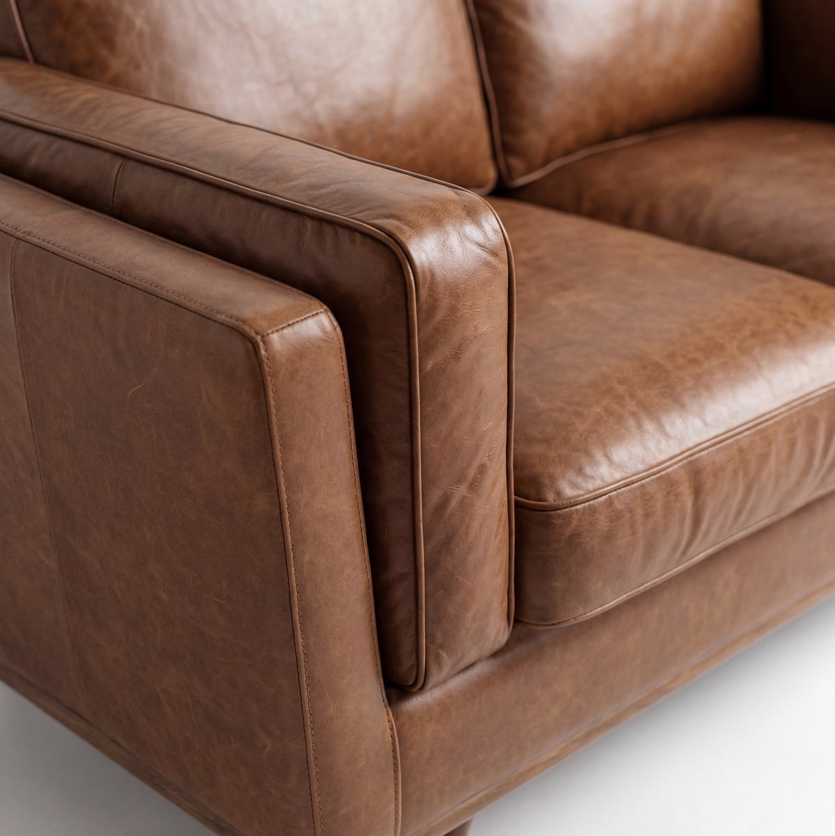 Monroe Leather 2 Seater Sofa - View 4 | Vibe Sofas Australia