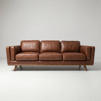 Monroe Leather Sofa - Front View | Vibe Sofas
